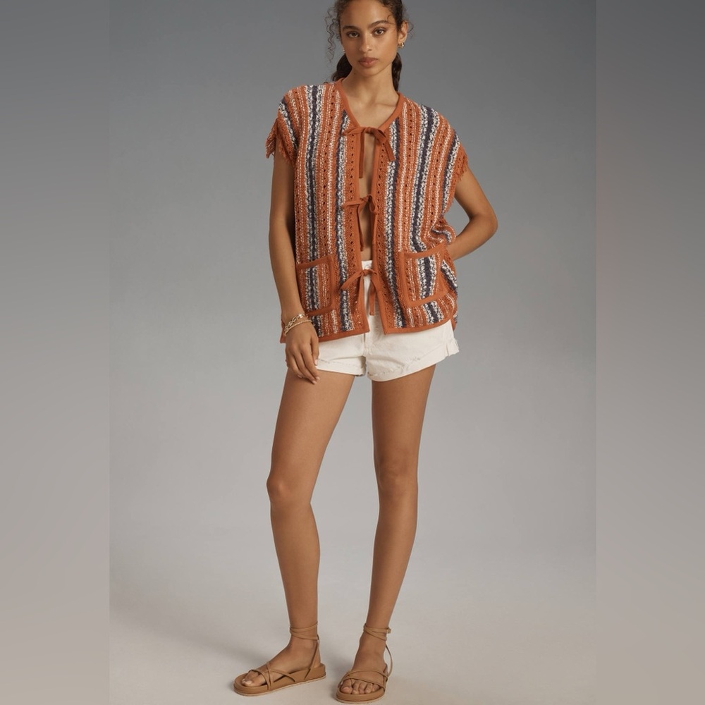 Anthropologie | Pilcro Cardigan Sweater Vest Sz S